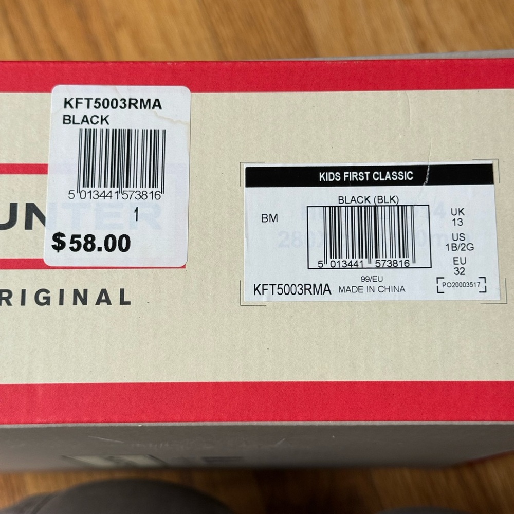 Hunter Kids First Classic Black Waterproof Boots - Picture 6 of 7